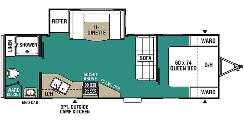 Coachmen Clipper Ultra-Lite 24RBS floor plan