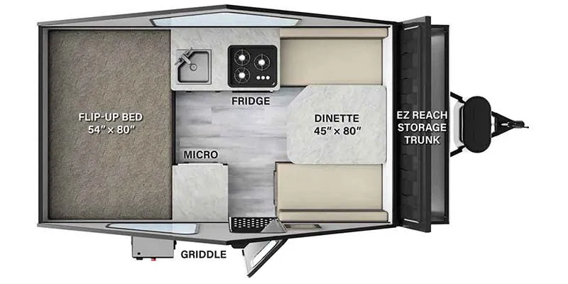 Forest River Flagstaff Hard Side T12RBST floor plan