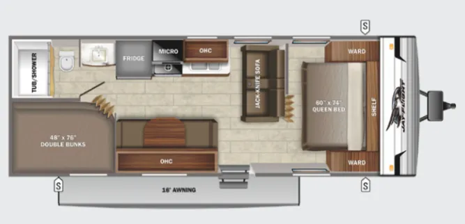 Jayco Jay Flight SLX 8 264BH floor plan