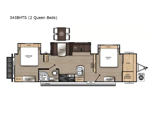 2023 Coachmen Catalina Legacy Edition 343BHTS (2 Queen Beds), Photos photo 2