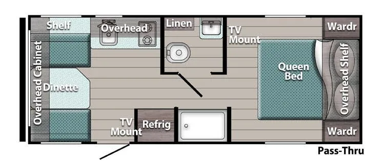 Gulf Stream Trailmaster Lite Super Lite 19RD floor plan