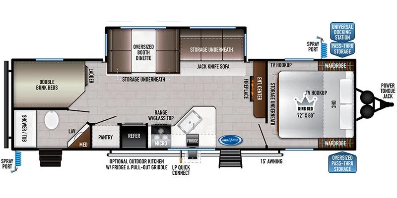 2022 East to West Della Terra 271BH floor plan