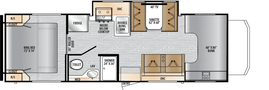 2026 EAST TO WEST Entrada 2800S floor plan