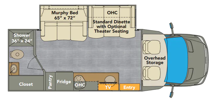 Renegade RV Villagio 25RML floor plan
