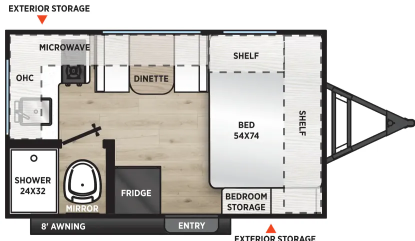 Coachmen Catalina Summit Series 7 134RKX floor plan