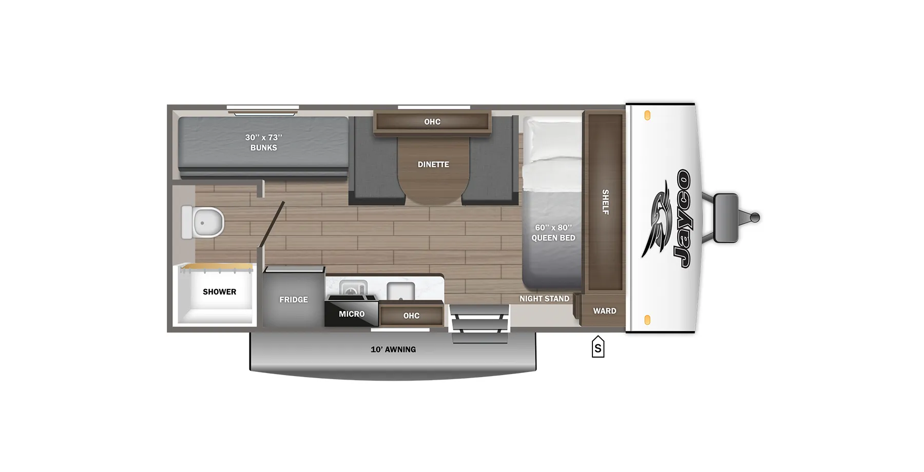 2027 Jayco Jay Feather Air SL 17BHSL - Floor plan