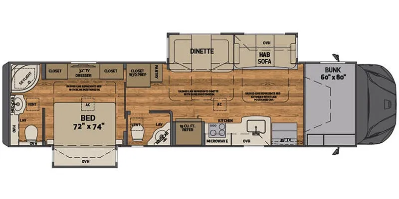 Renegade RV Valencia 38RB floor plan