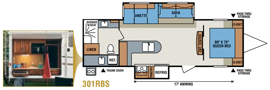 K-Z Spree 301RBS floor plan