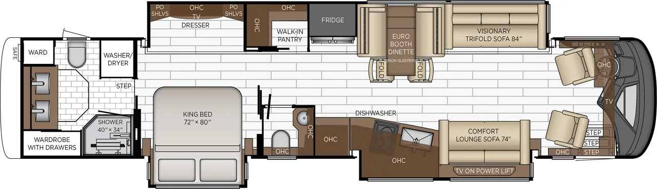 Newmar King Aire 4596 floor plan