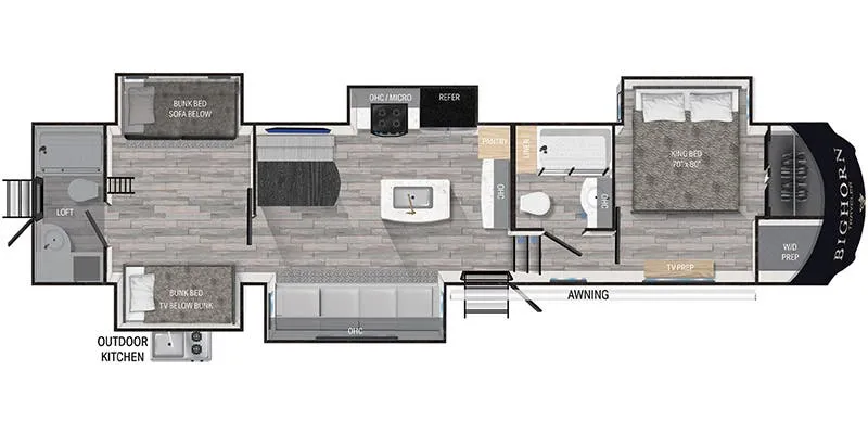 Heartland Bighorn Traveler BHTR 37 DB floor plan