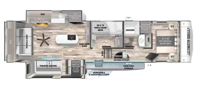 Forest River Cherokee Arctic Wolf 327MB floor plan