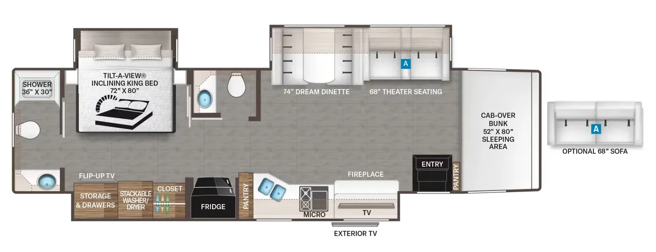 2027 Thor Motor Coach Pasadena 38DX - Floor plan