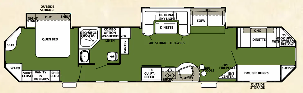 Forest River Cherokee 39BS floor plan