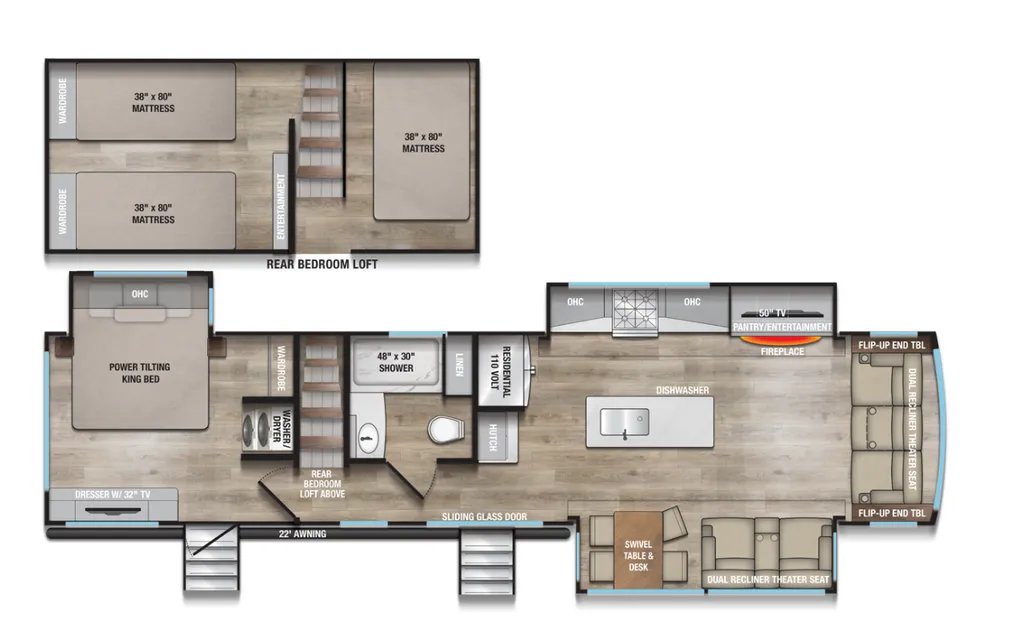 2026 Alliance RV Benchmark 42LFT floor plan