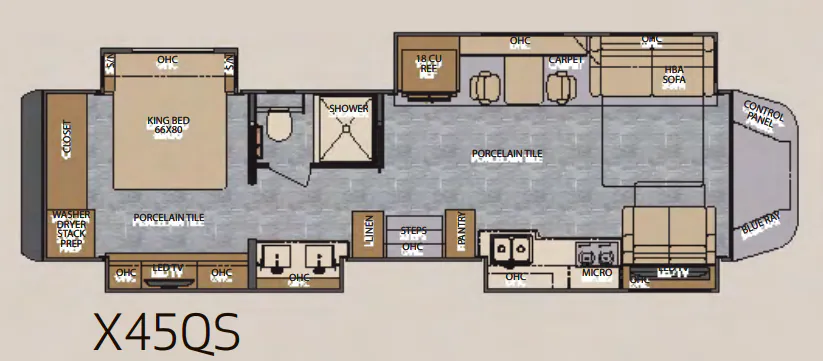 2020 Renegade RV XL X45QS floor plan