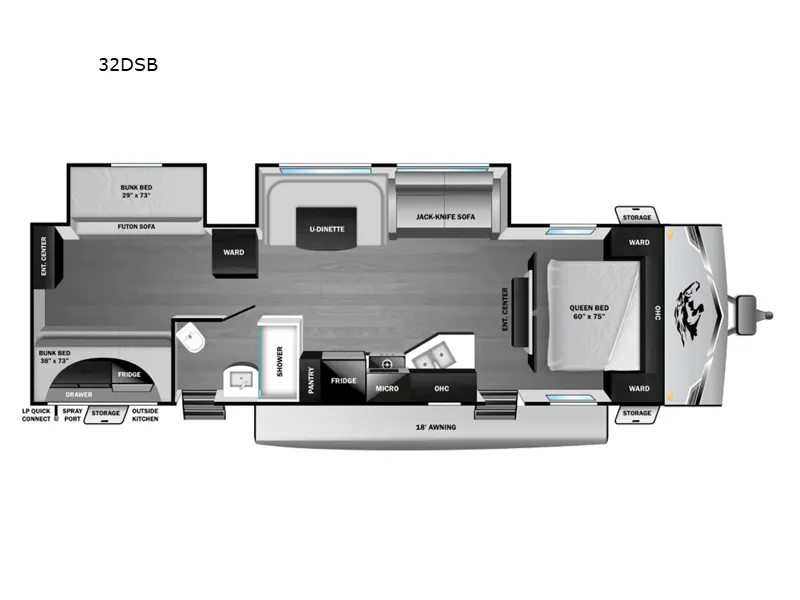 2027 Open Range Open Range Colt 32DSB floor plan