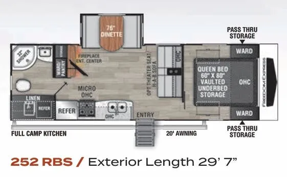 Coachmen Freedom Express Ultra Lite 252RBS floor plan