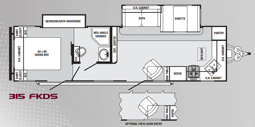 Palomino Sabre 315 FKDS floor plan