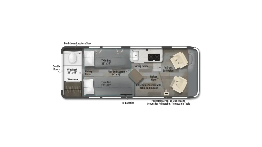 2026 Winnebago Travato 59K floor plan