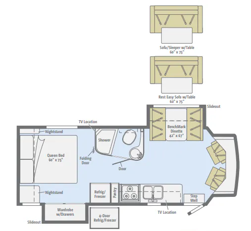 2013 Winnebago Aspect 27K floor plan