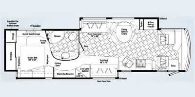 2008 Itasca Horizon 40TD - Floor plan