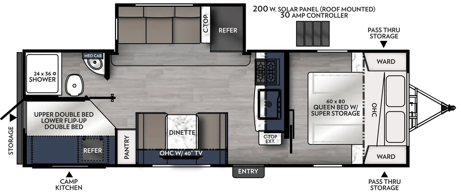 2023 Coachmen Apex 256BHS - Floor plan