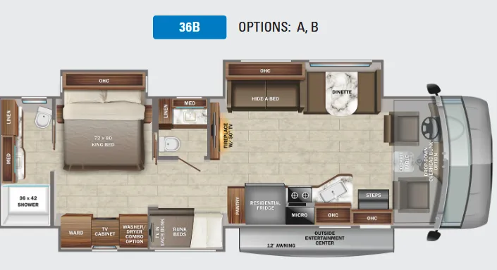 Jayco Precept Prestige 36B floor plan