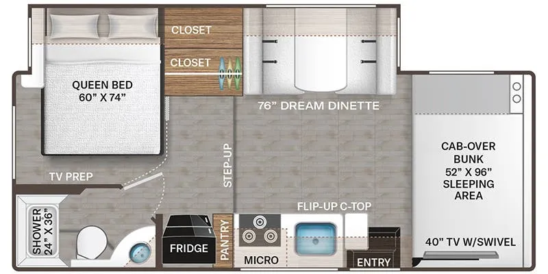 Thor Motor Coach Coleman 24CM floor plan
