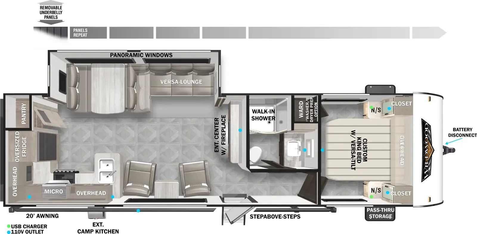 2024 Forest River Wildwood 27RK - Floor plan