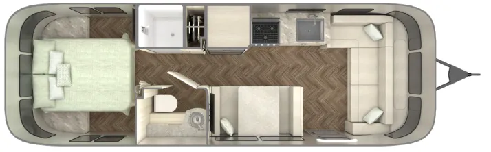 Airstream International 28RB floor plan