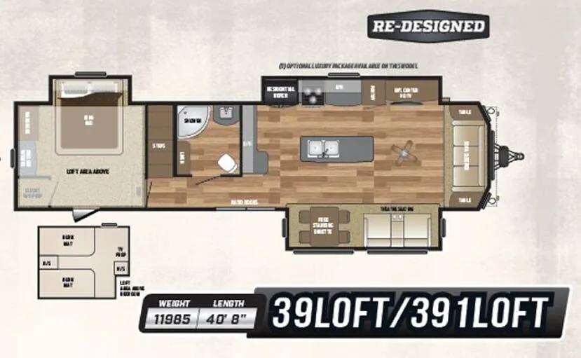 Keystone Retreat 391LOFT floor plan