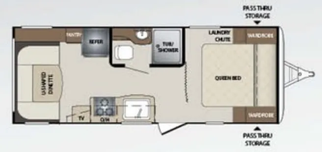 Keystone Bullet 210RUDWE floor plan