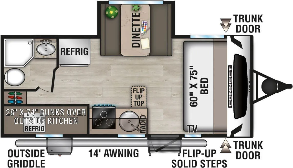 K-Z Connect Mini CM191BHK floor plan