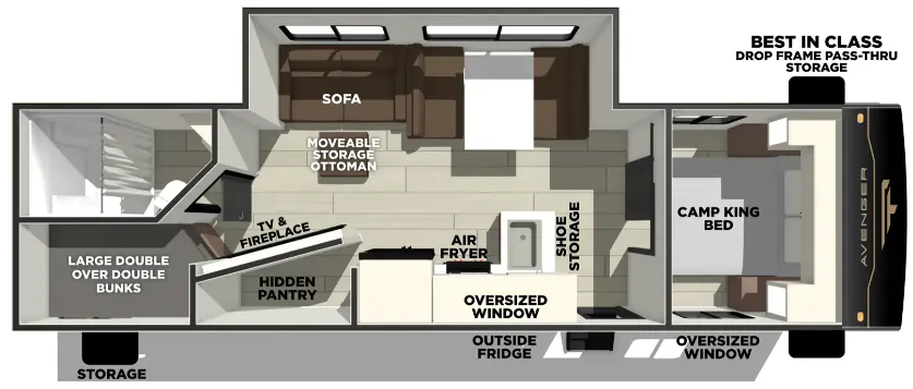 Forest River Avenger 26DBS floor plan