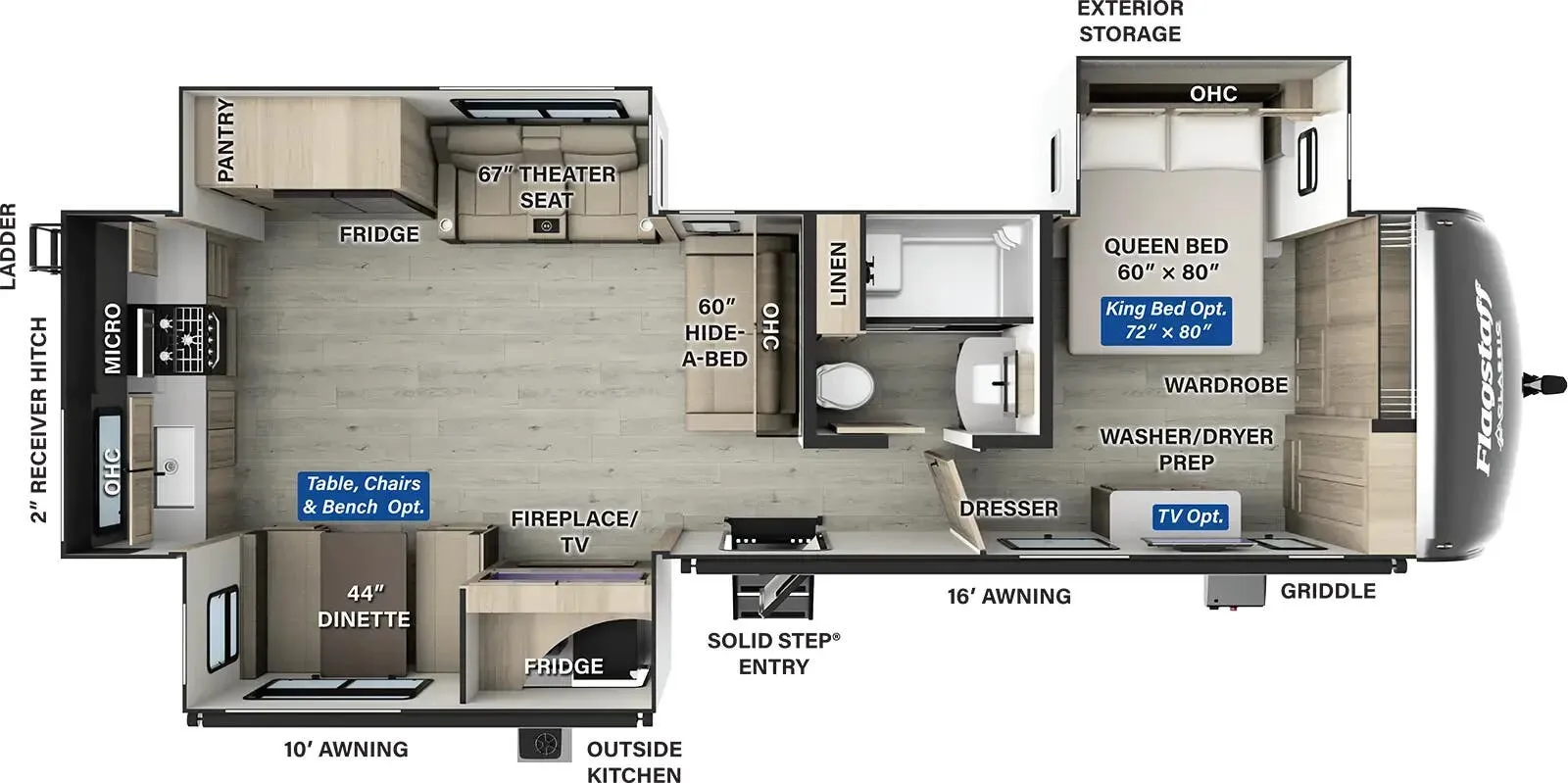 Forest River Flagstaff Classic 832RKSB floor plan