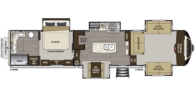 Keystone Alpine 3711KP floor plan
