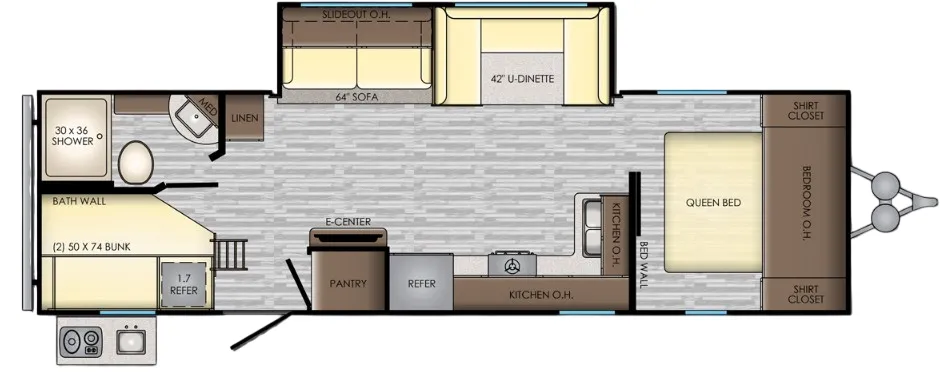 CrossRoads Zinger Lite 280BH floor plan