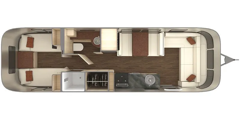 2027 Airstream International 30RB Twin - Floor plan