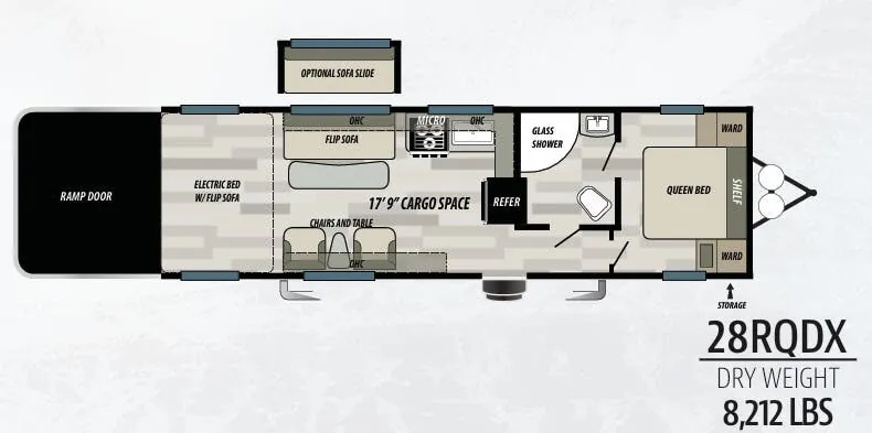 Forest River Shockwave 28RQDX floor plan