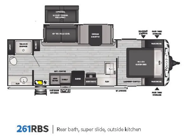 Keystone Bullet 261RBS floor plan
