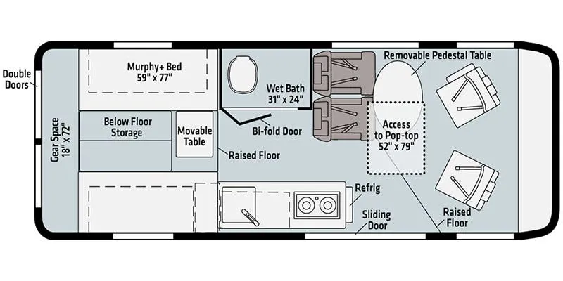 2023 Winnebago Solis 59PX floor plan