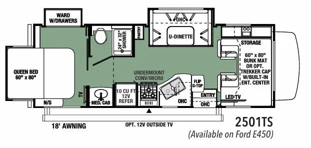 Forest River Forester Classic 2501TS floor plan