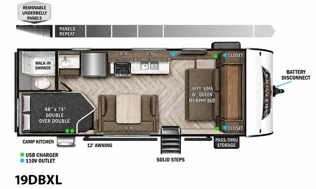 2022 Forest River Wildwood X-Lite 19DBXL - Photo 3