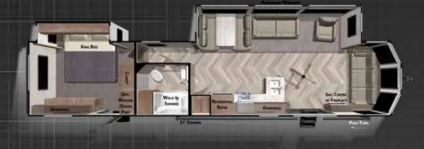 Forest River Wildwood DLX 40FDEN floor plan