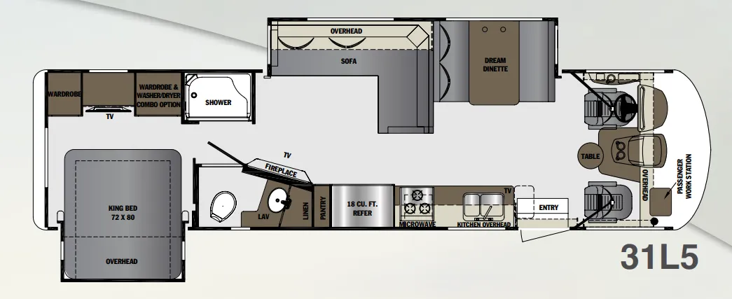 Forest River Georgetown 5 Series GT5 31L5 floor plan