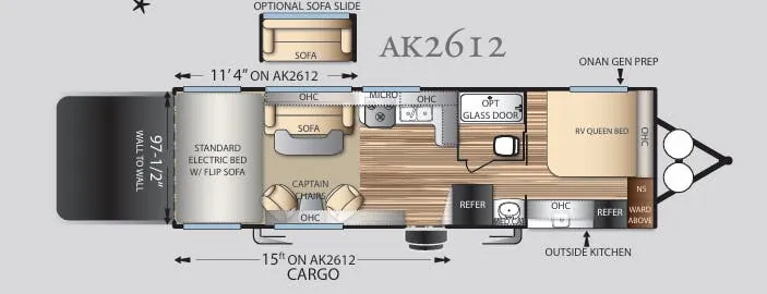 Forest River Stealth AK2612 floor plan