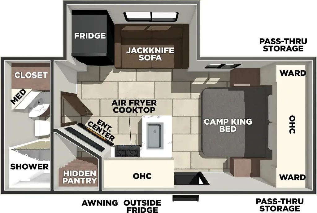 2026 Prime Time RV Tracer 195RB floor plan