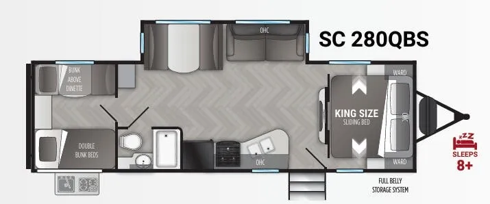 Cruiser RV Shadow Cruiser 280QBS floor plan