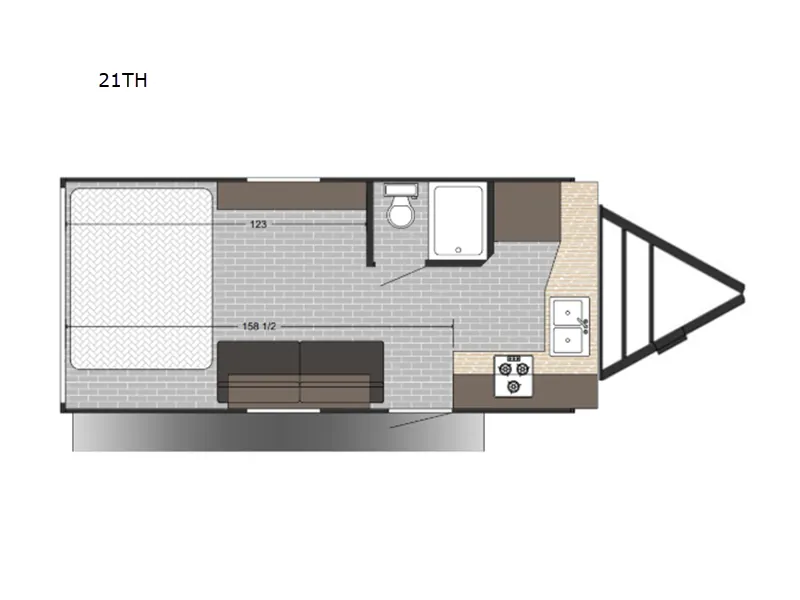 2026 Sunset Park RV Sunlite 21TH - Floor plan