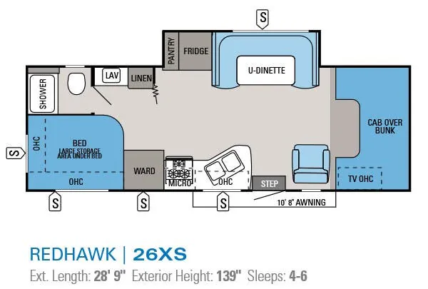 Jayco Redhawk 26XS floor plan